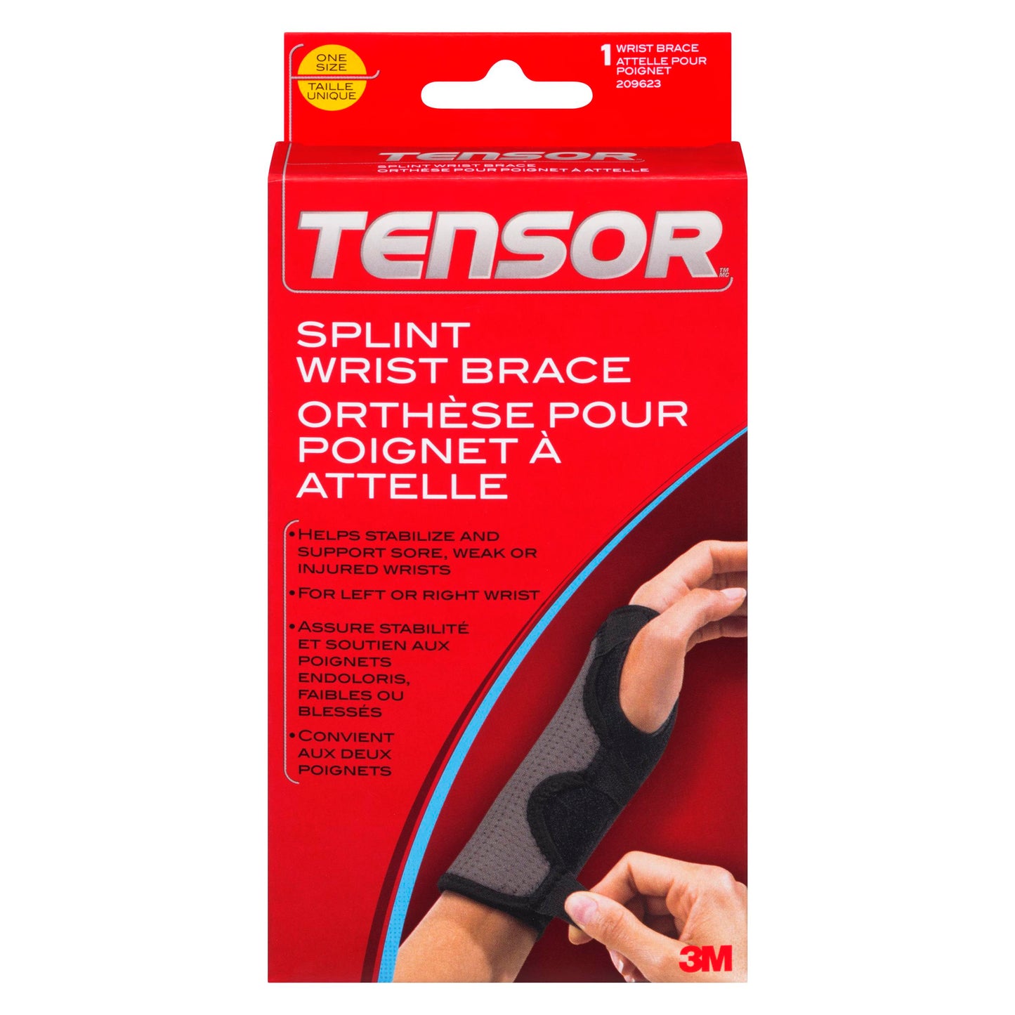3M TENSOR BRACE WRIST REVERSABLE W/SPLINT ADJ