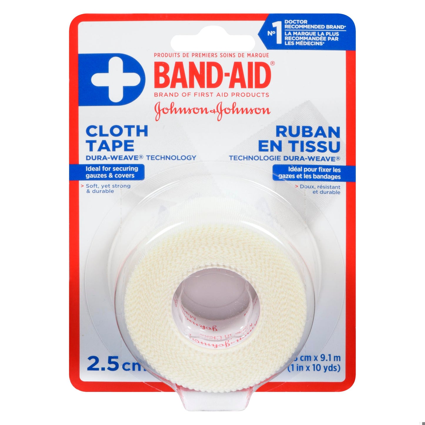 JJ FIRSTAID CLOTH TAPE 1"X10YD