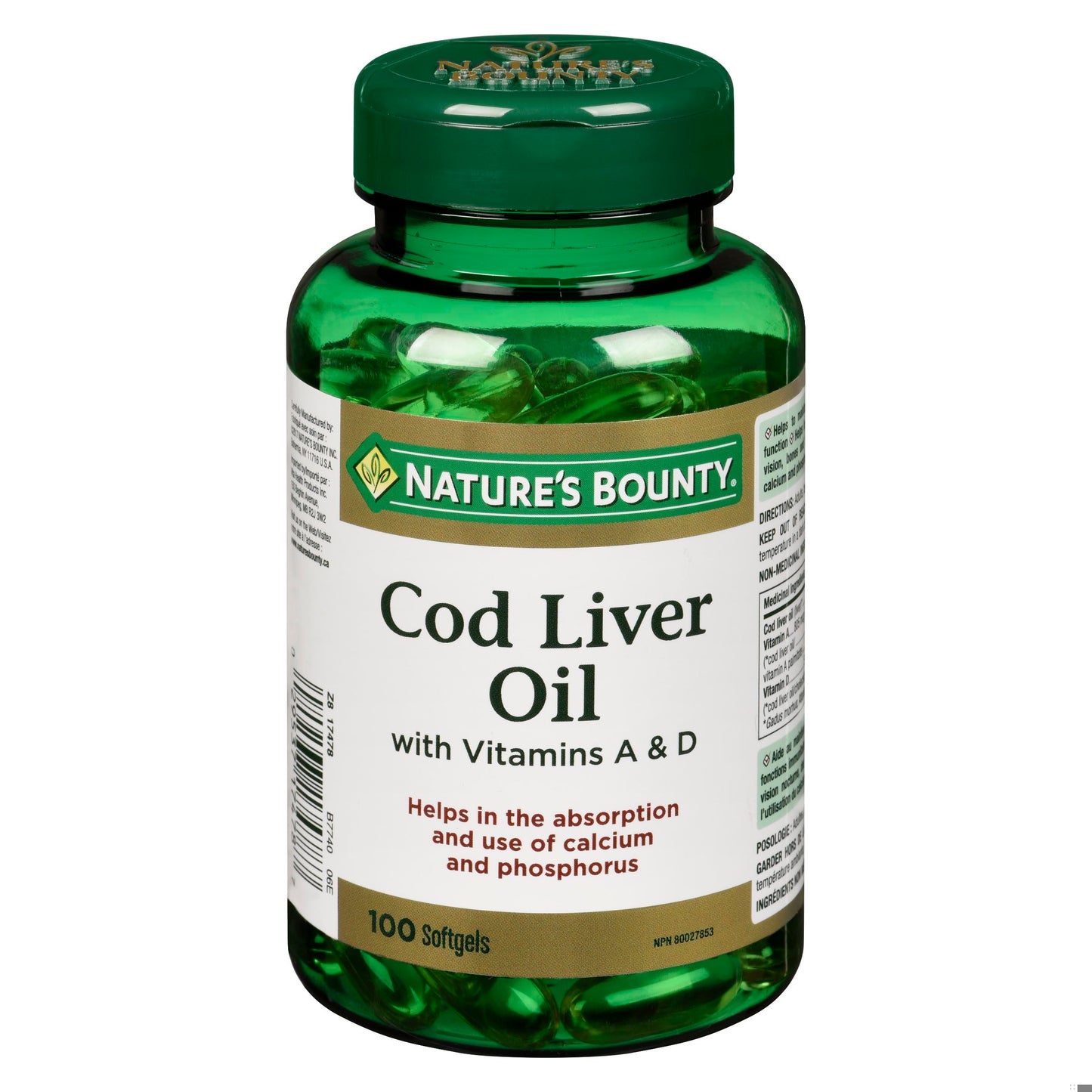 NATURE'S BOUNTY COD LIVER OIL SOFTGEL 100