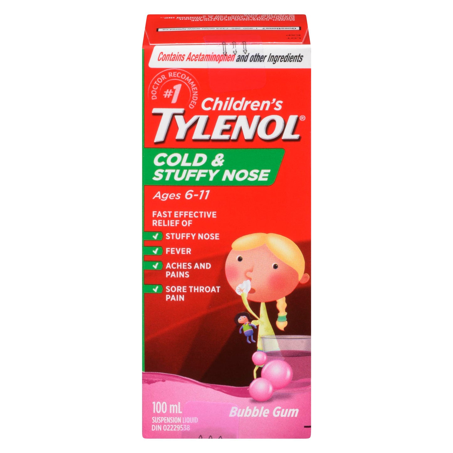 TYLENOL COLD&STUFFY NOSE CHILD 160MG 100ML