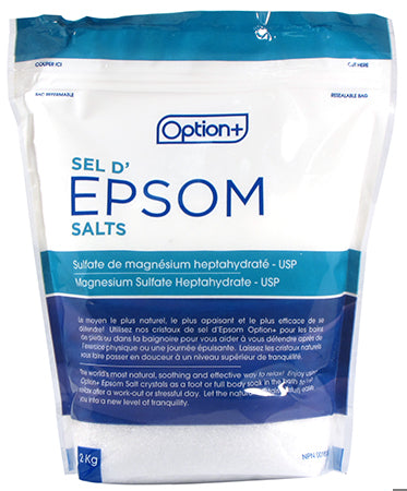 OPTION+ EPSOM SALTS MAGNESIUM SULFATE USP 2KG