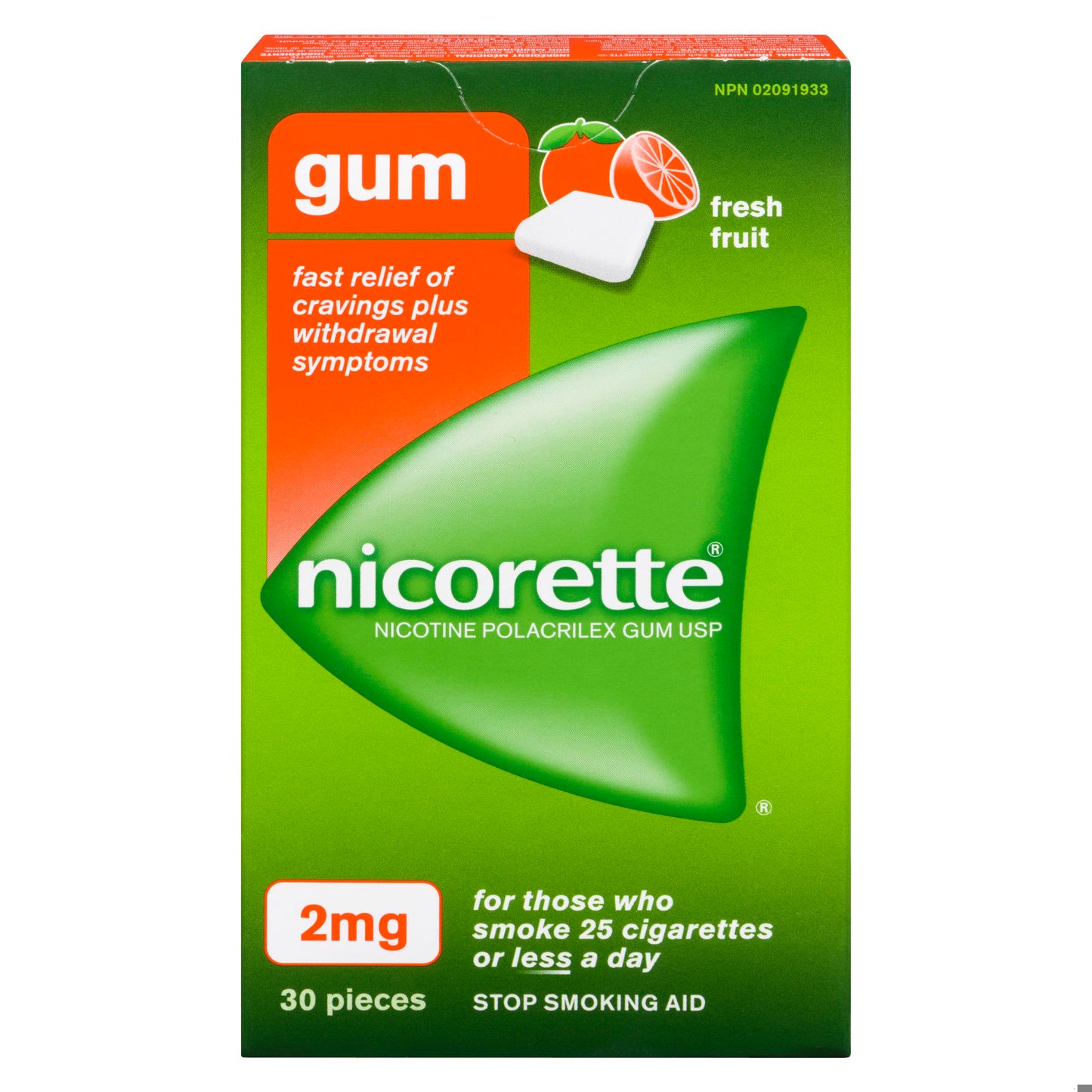 NICORETTE GUM 2MG FR FRT 30