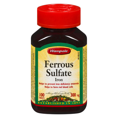 FERROUS SULFATE TB 300MG 100 WAMPOLE