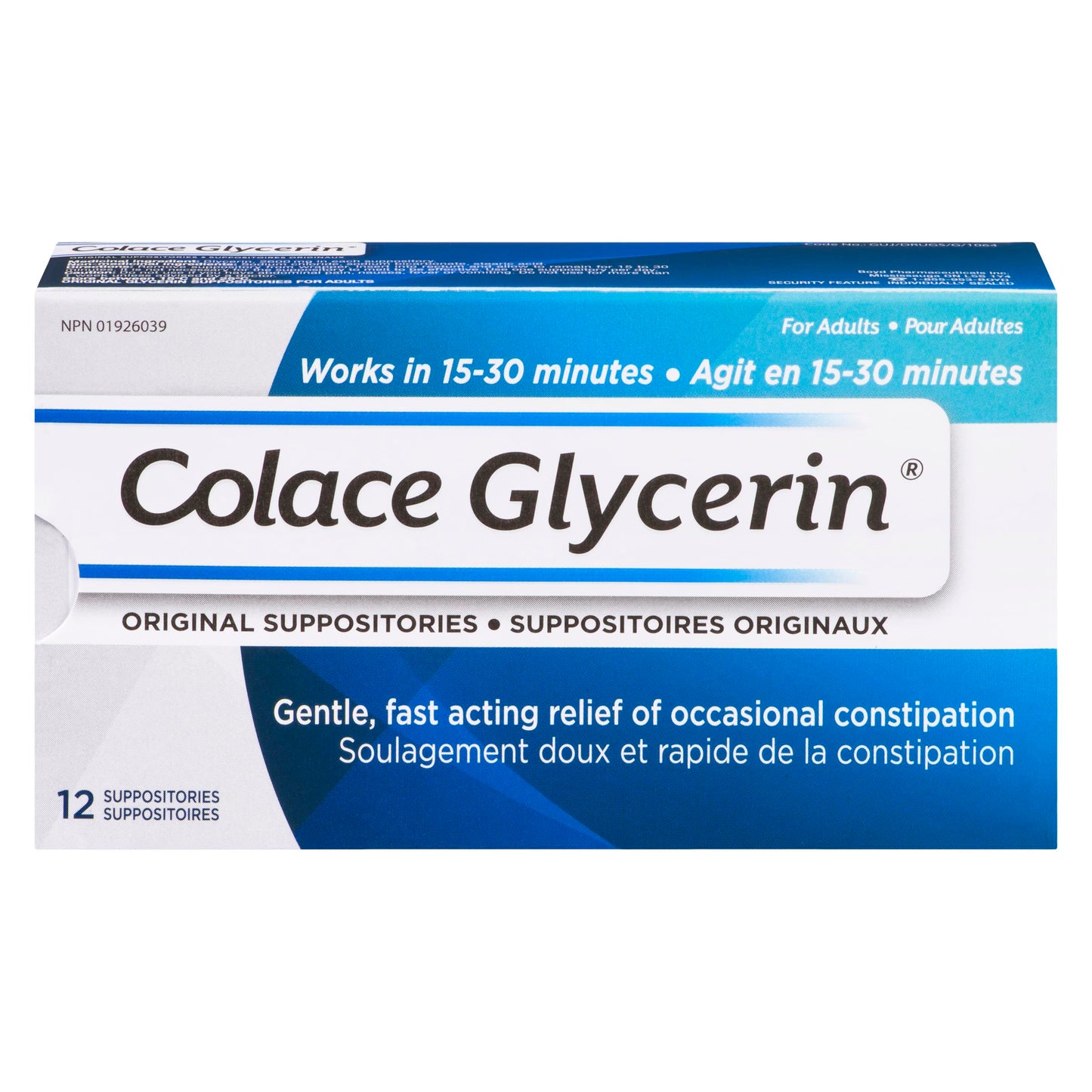 COLACE GLYCERIN SUPP ADL