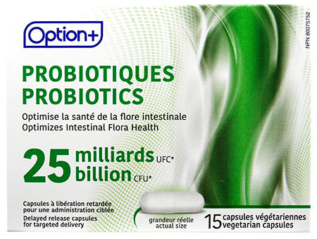 OPTION+ PROBIOTICS 25B CAPS 15