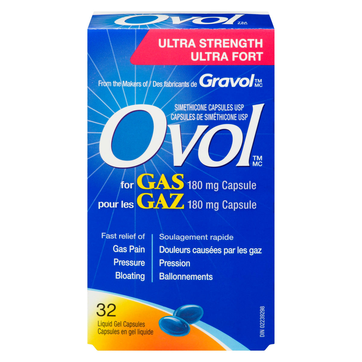 OVOL ULTRA STRENGTH SOFTGEL 180MG 32