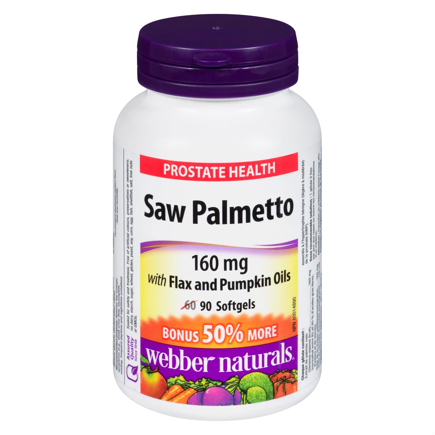 SAW PALMETTO EXTRACT CAPS 160MG BONUS WEBBER 60+30