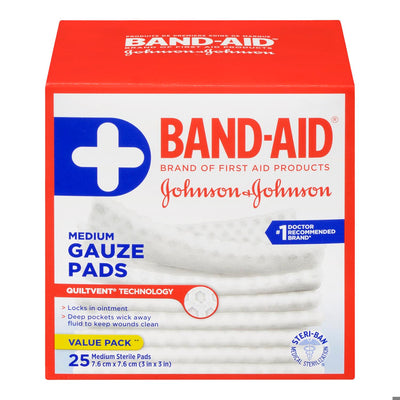 BAND-AID GAUZE PADS 25