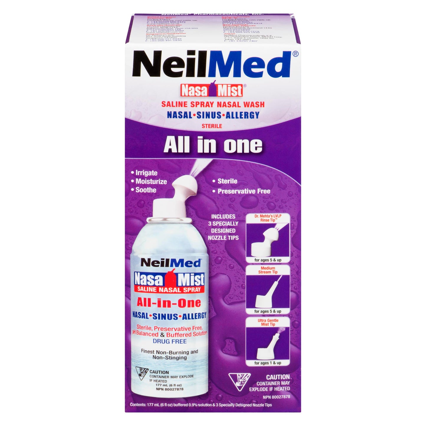 NEILMED SPRAY SALINE MULTI PURPOSE 177ML