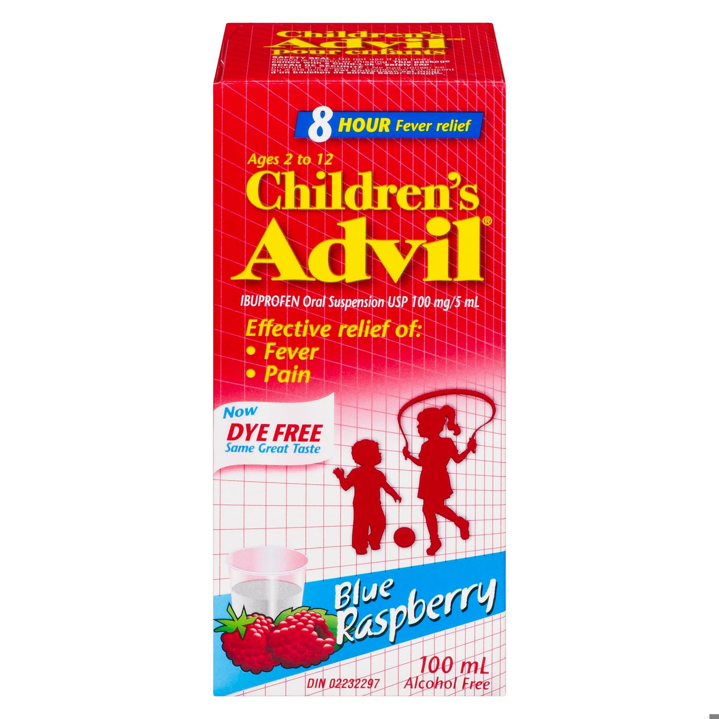 ADVIL CHILD BLUE RASBERRY LIQ 100MG/5ML 100ML