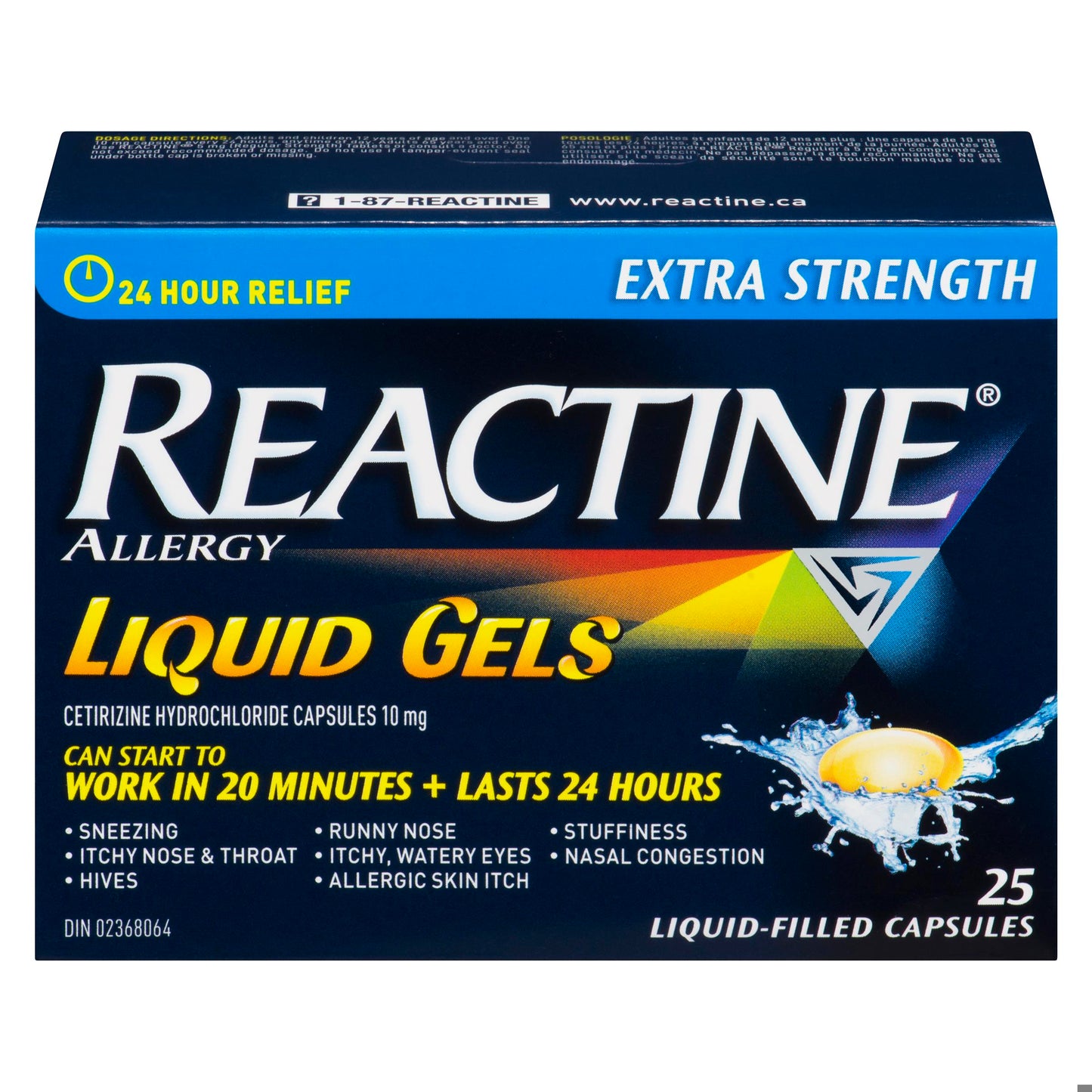 REACTINE XST 10MG LIQGEL 25