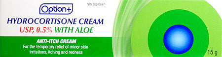 OPTION+ CR HYDROCORTISONE 0.5% W/ALOE 15G