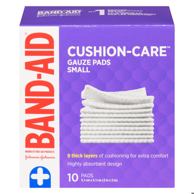 BAND-AID GAUZE PADS SMALL 10