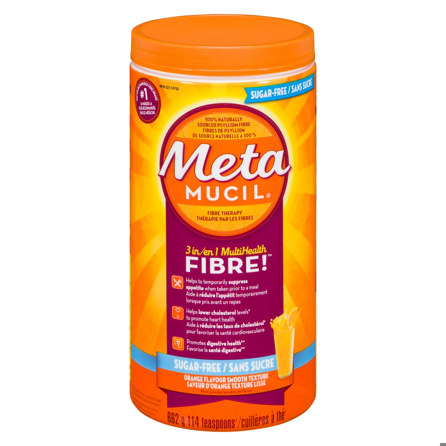 METAMUCIL SMOOTH TEXT SUGARFREE ORANGE 660G