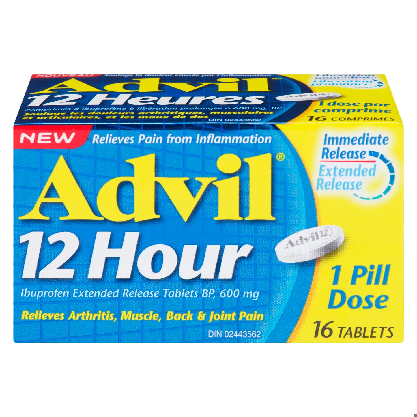 ADVIL 12HR TB 600MG 16