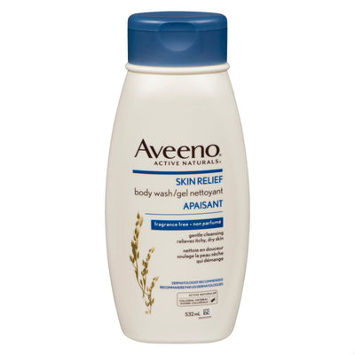AVEENO BODY WASH RELIEF FRAGRANCE FREE 532ML