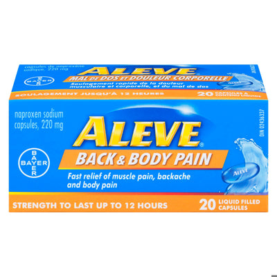 ALEVE BACK & BODY CAPS 220MG 20