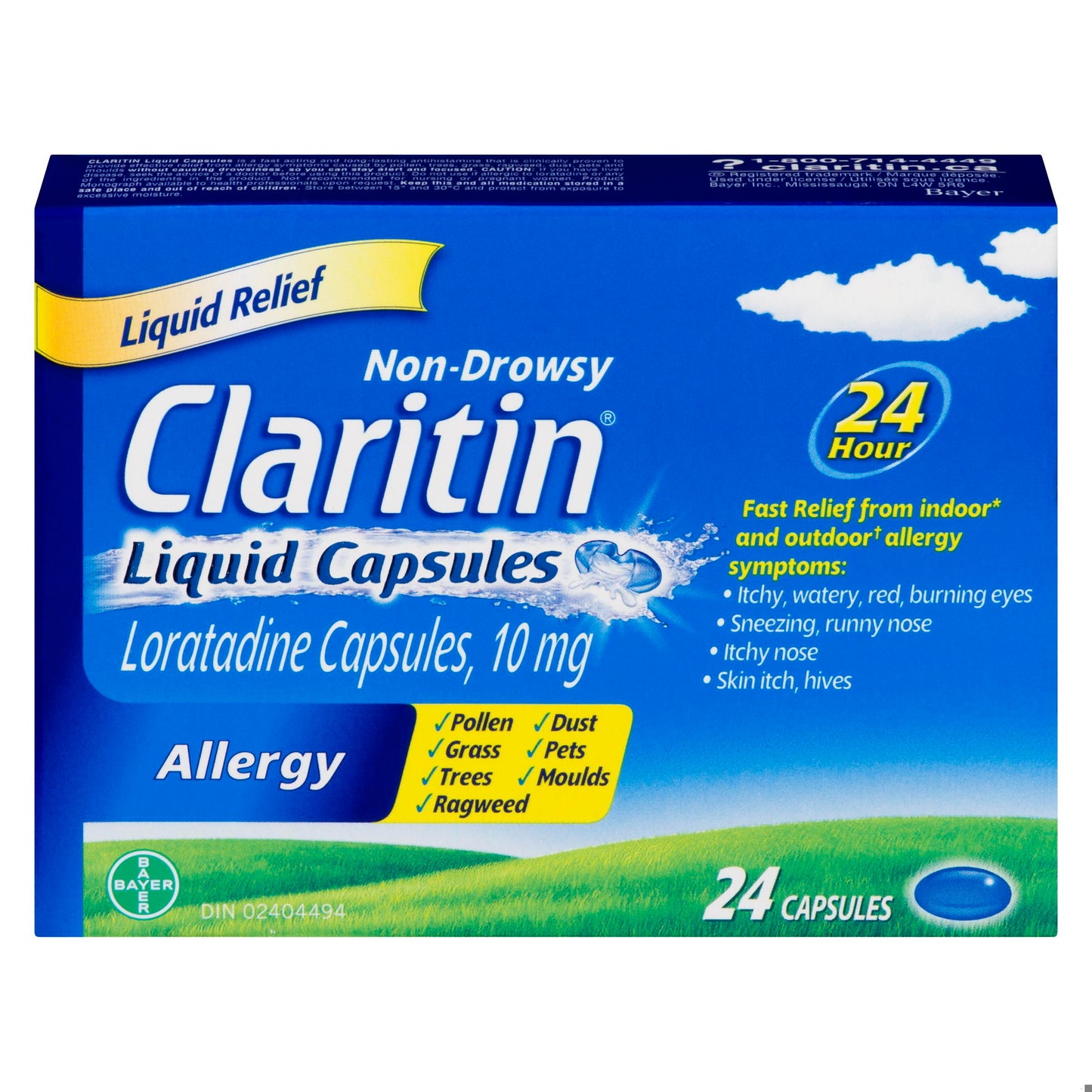 CLARITIN LIQUID CAPS 10MG 24