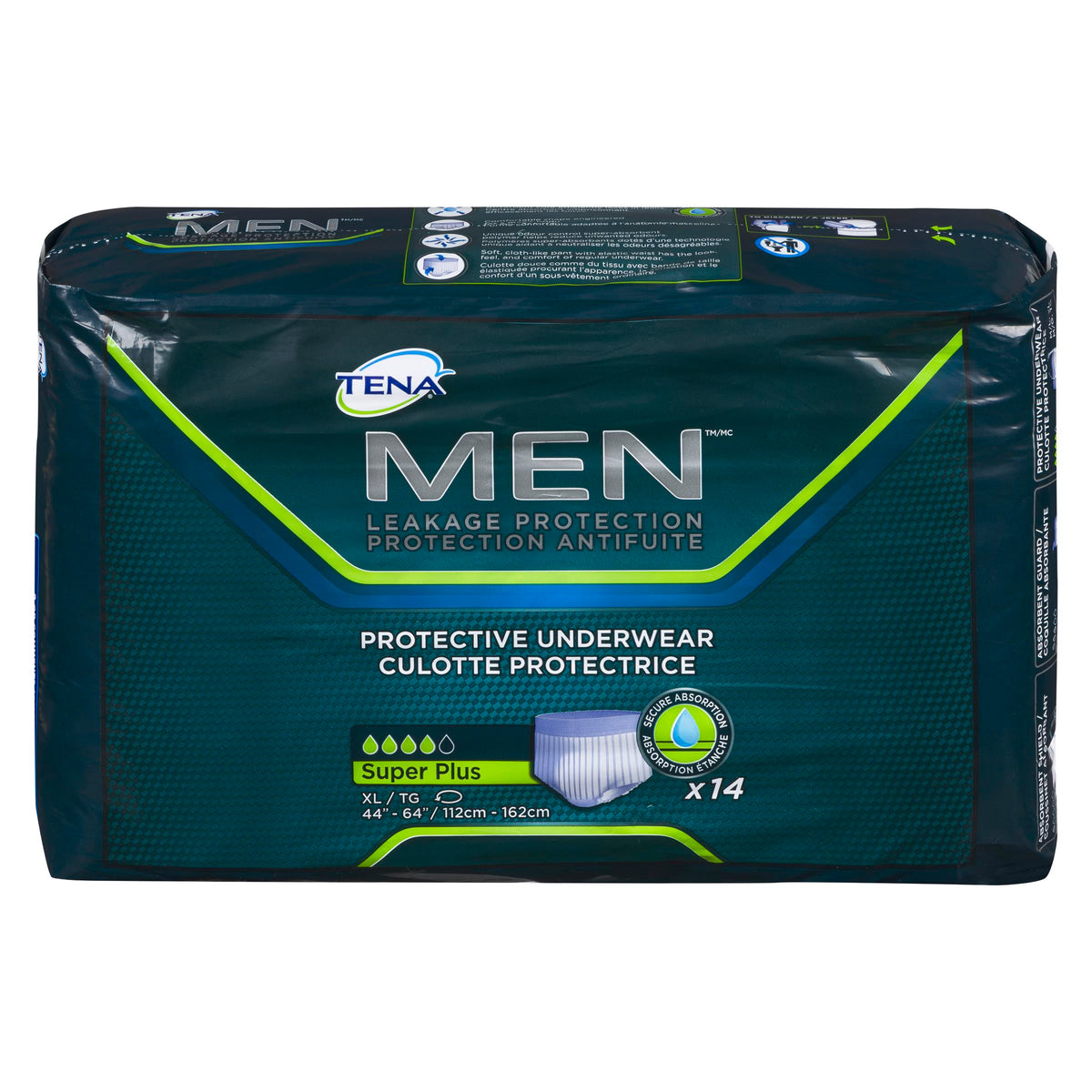 TENA BRIEFS SUPER PLUS MEN XL BNS 14