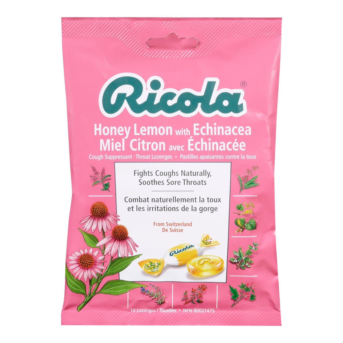 RICOLA LOZ BAG HONEY LEM ECHIN WAL 75G