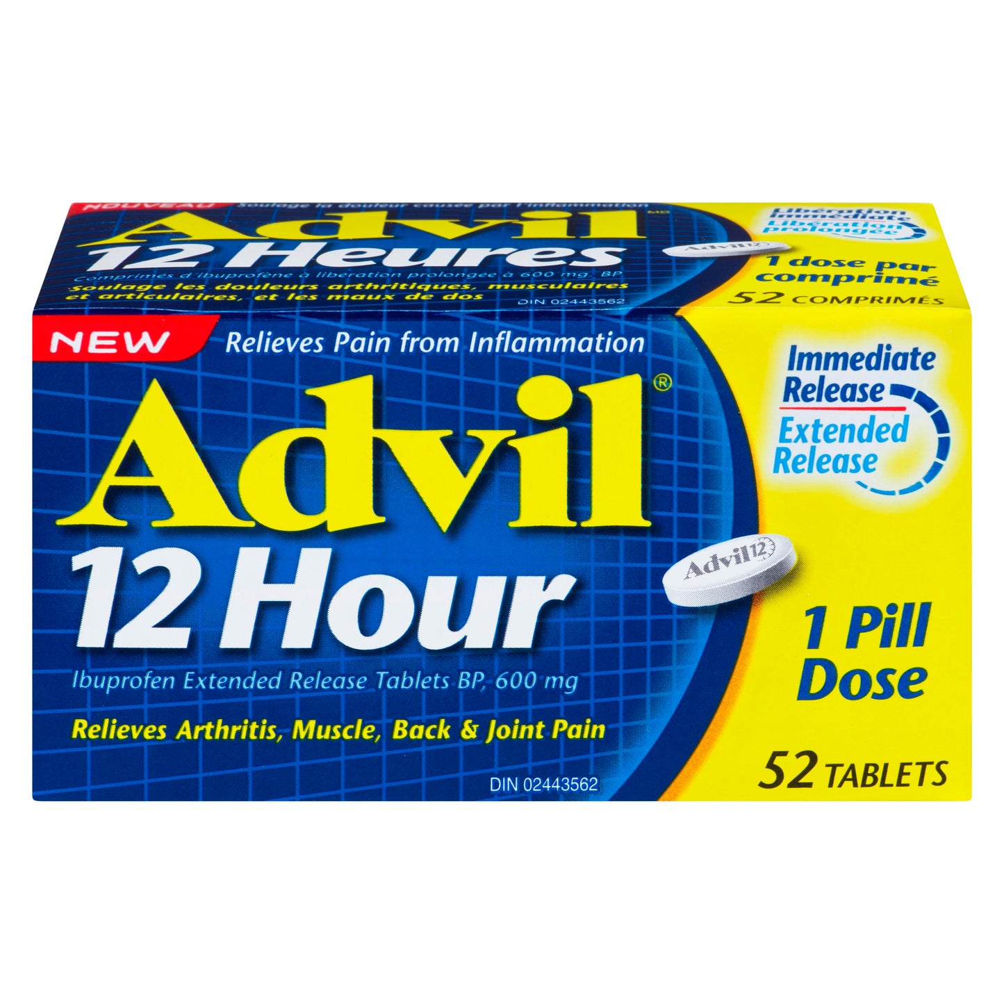 ADVIL 12HR TB 600MG 52