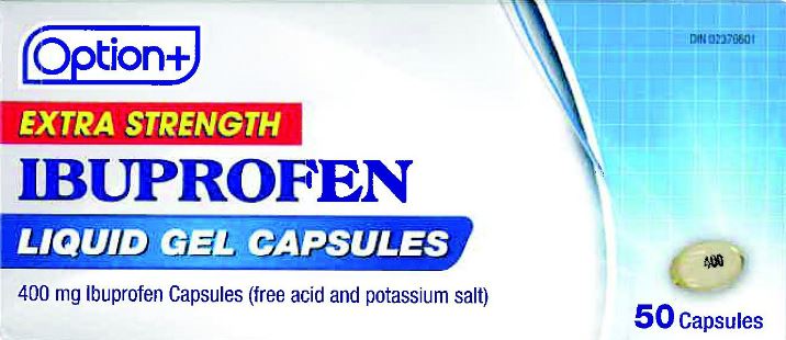 OPTION+ IBUPROFEN LIQ-GEL 400MG 50
