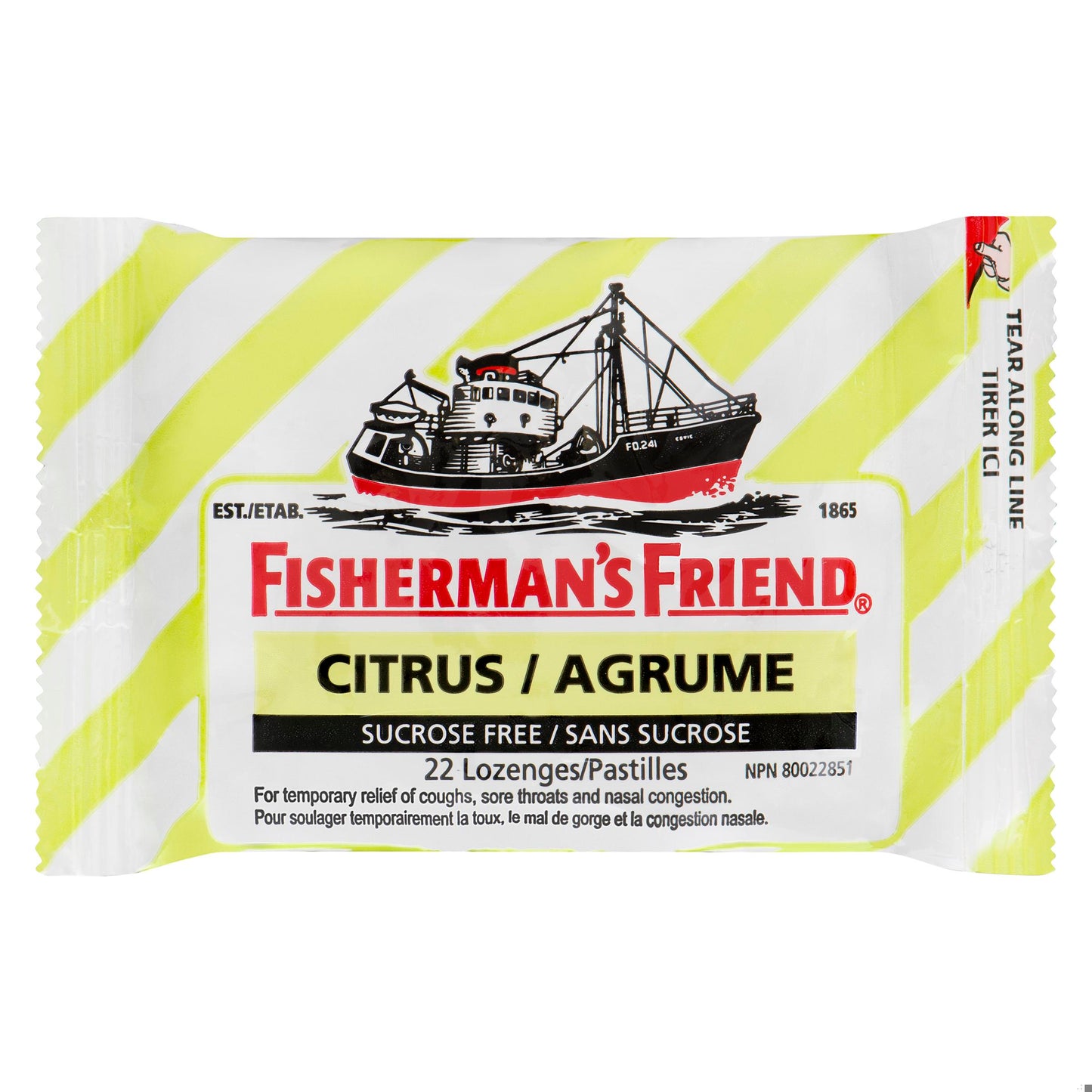 FISHERMANS FRIEND LOZ SUGARFREE CITRUS 22
