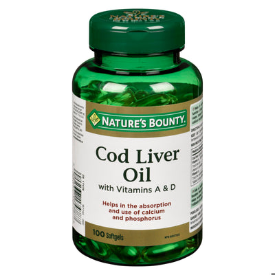 NATURE'S BOUNTY COD LIVER OIL SOFTGEL 100