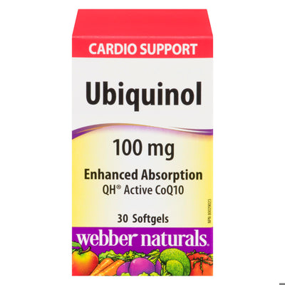 COENZYME Q10 UBIQUINOL 100MG 30 WEBBER