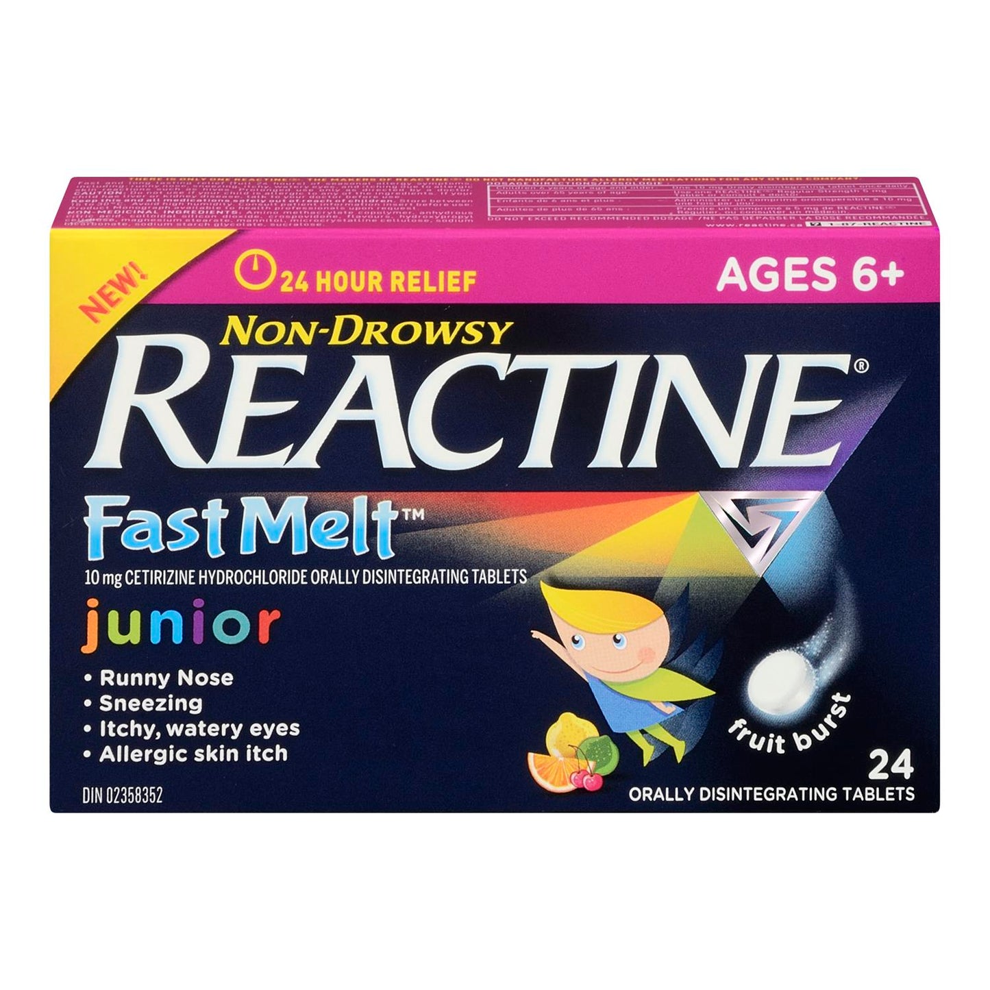 REACTINE JR FAST MELT 10MG TB 24