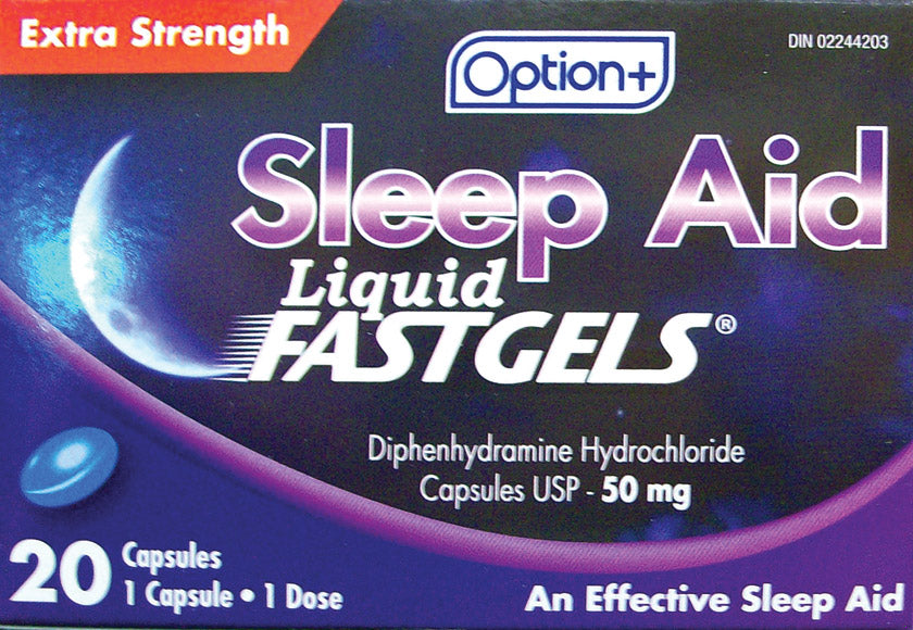 OPTION+ SLEEP AID CAPS 50MG 20