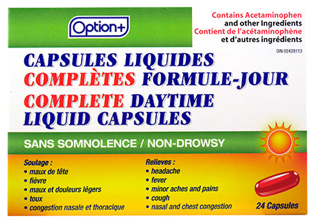 OPTION+ COMPLETE DAYTIME FORMULA LIQ CAPS 24