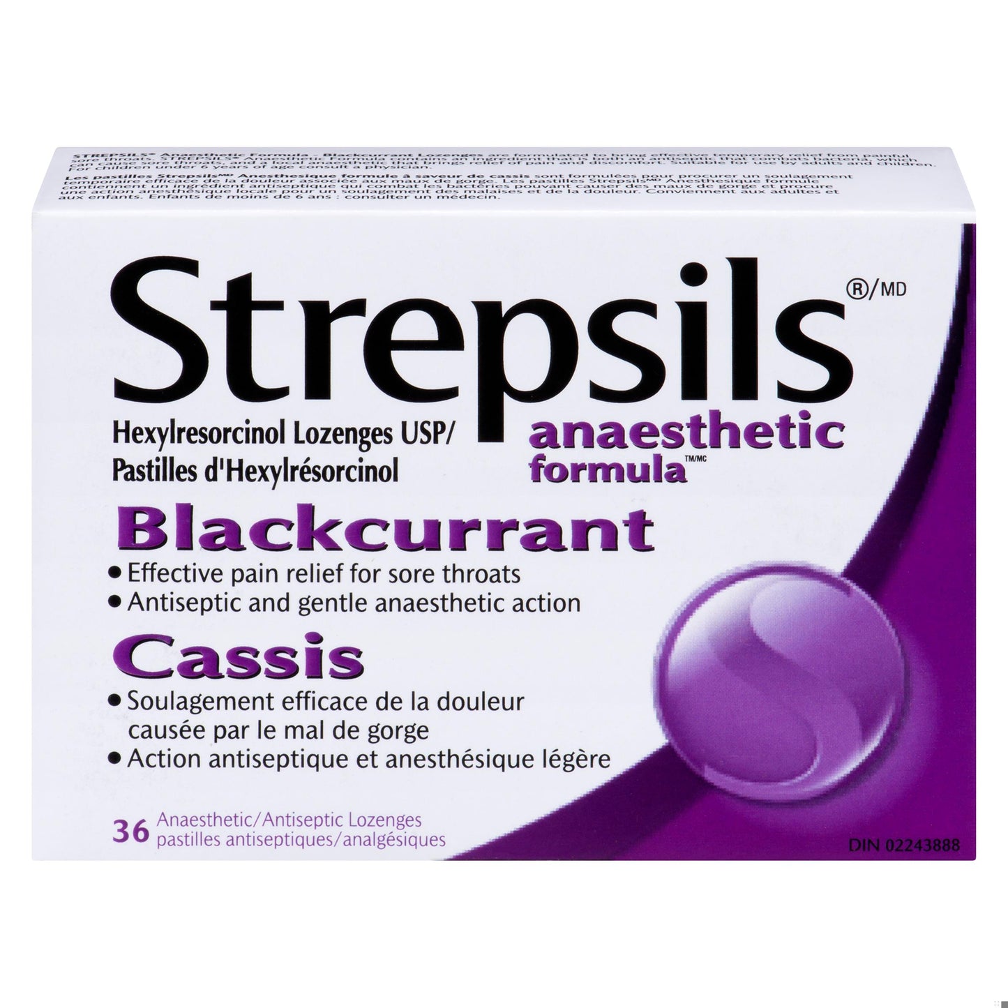 STREPSILS LOZ BLACKCURRANT 36