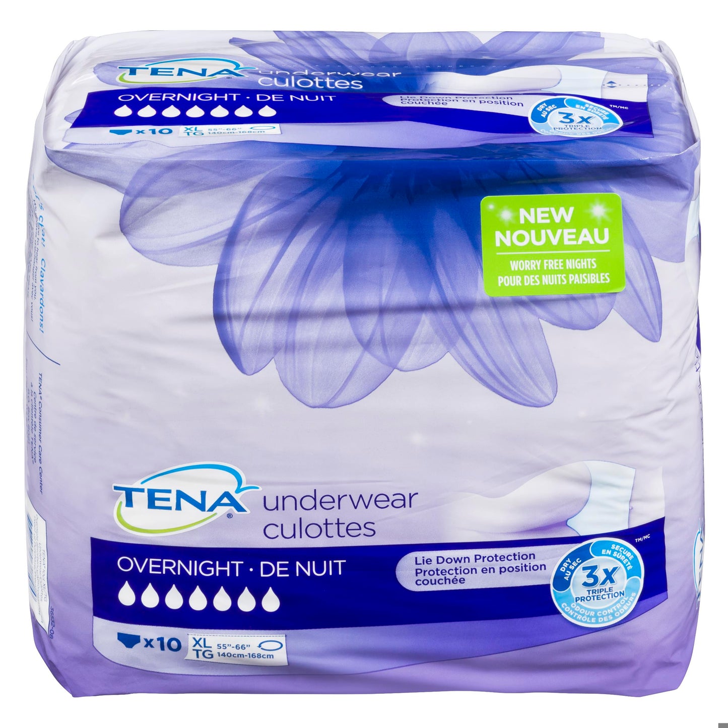 TENA UNDERWEAR OVERNIGHT XL 10