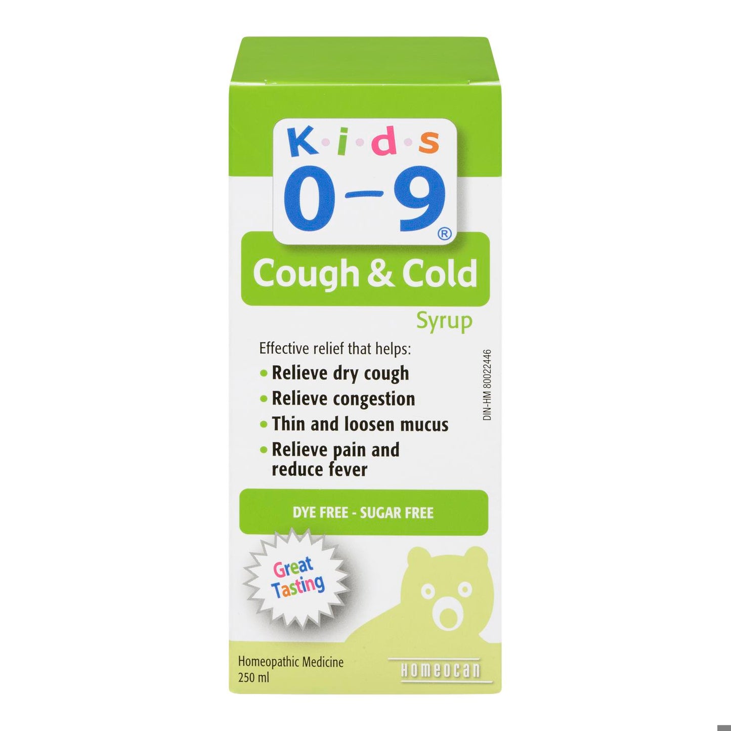 KIDS 0-9 COUGH/COLD SYR 250ML