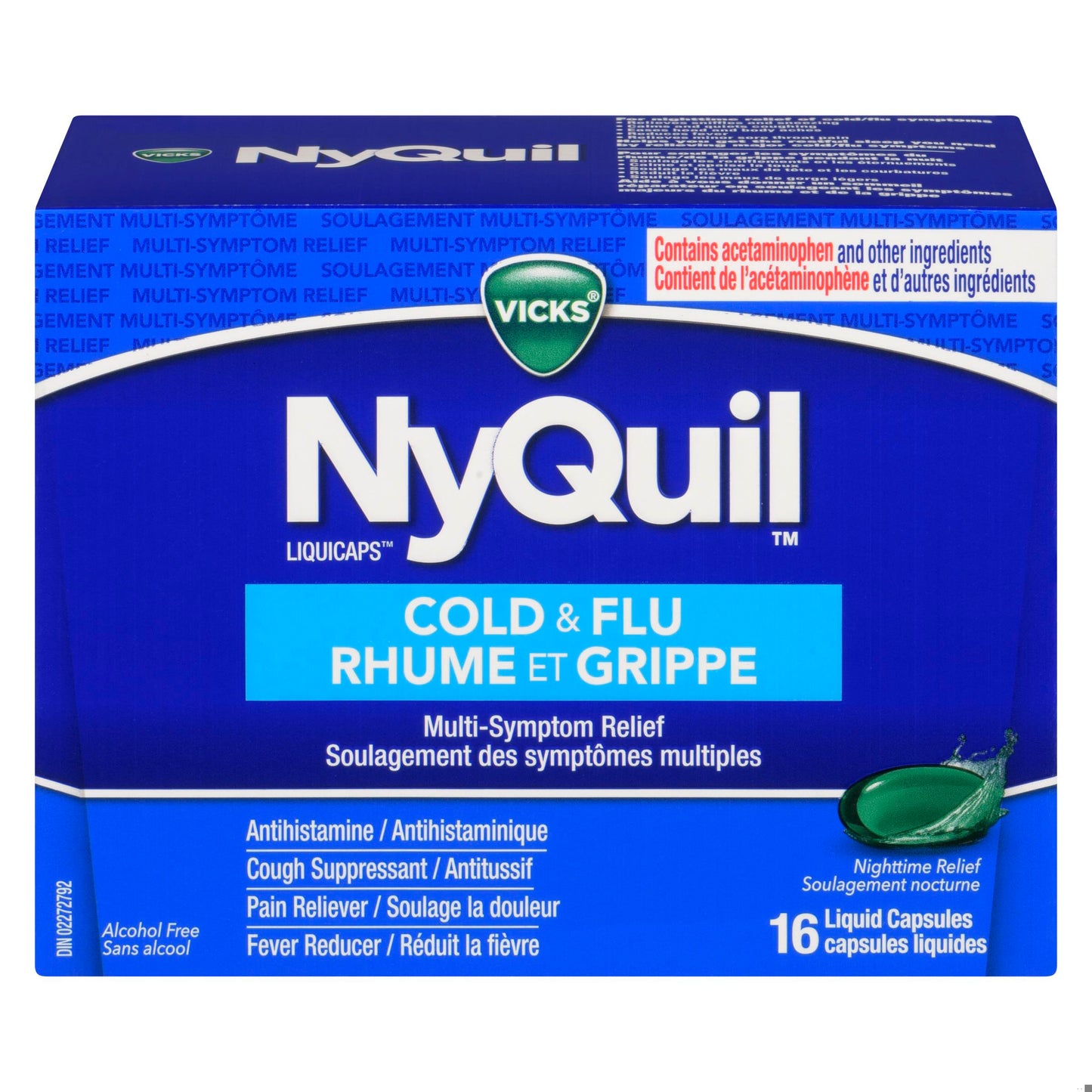 VICKS NYQUIL COLD&FLU LIQ CAPS 16