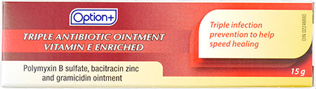 OPTION+ OINTMENT ANTIBIOTIC TRIPLE 15G