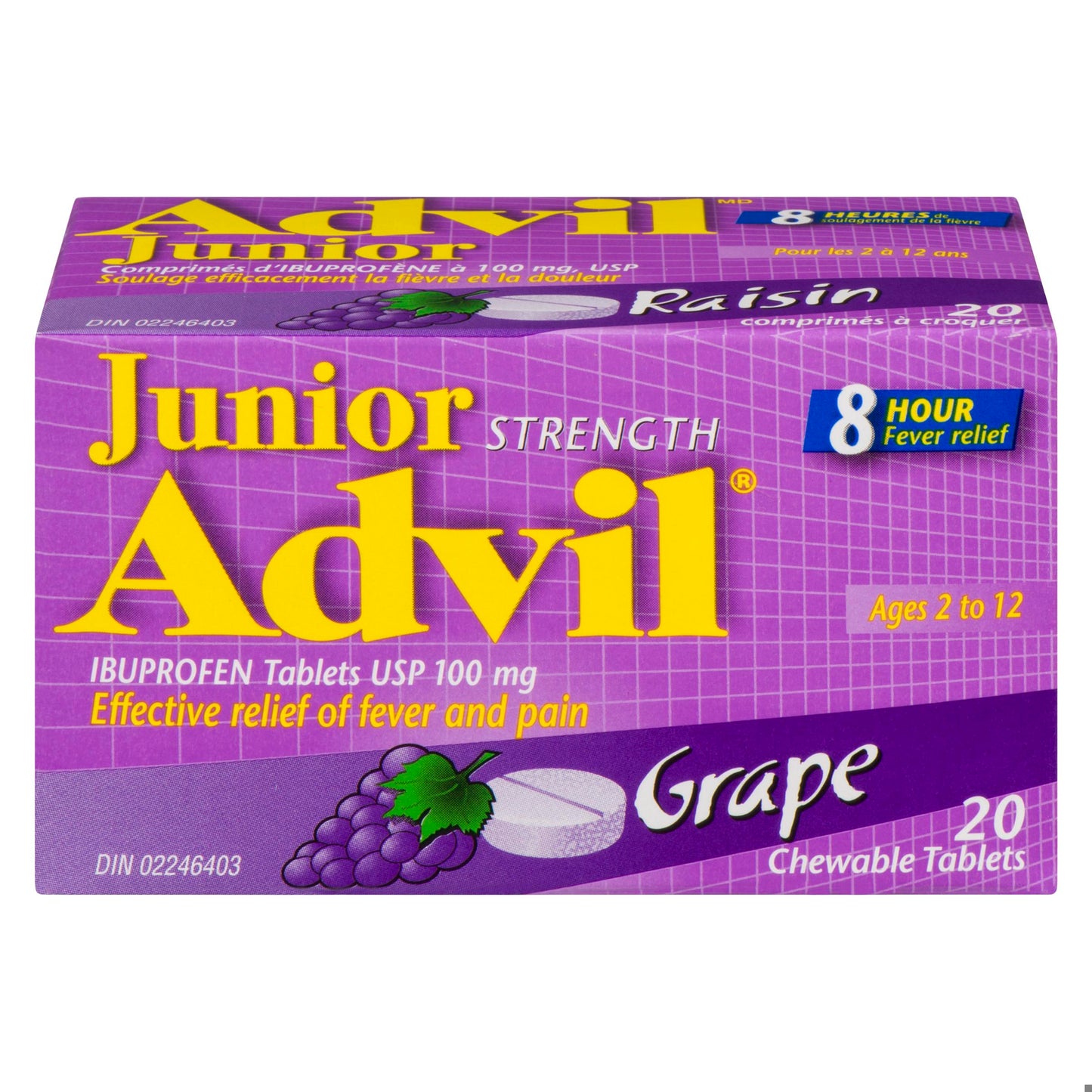 ADVIL JR TB 100MG GRAPE 20