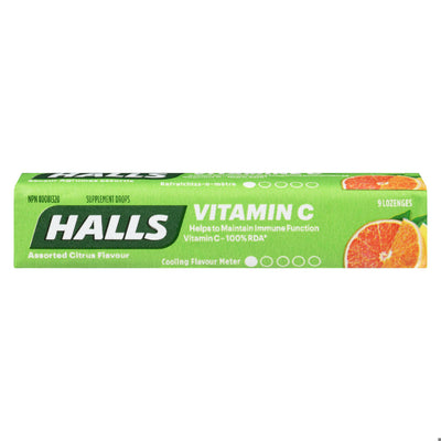 HALLS DEFENSE VITAMIN C LOZ CITRUS 9PC