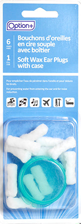 OPTION+ EAR PLUG SOFT WAX W/CASE 12