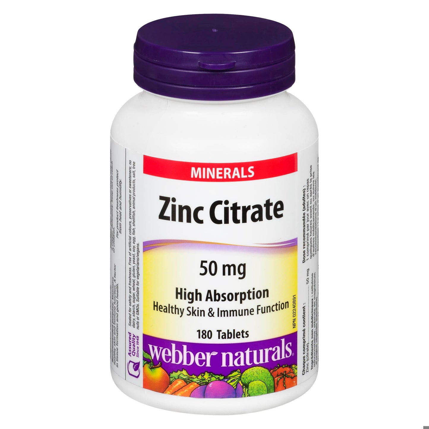 ZINC CITRATE TB 50MG WEB 180