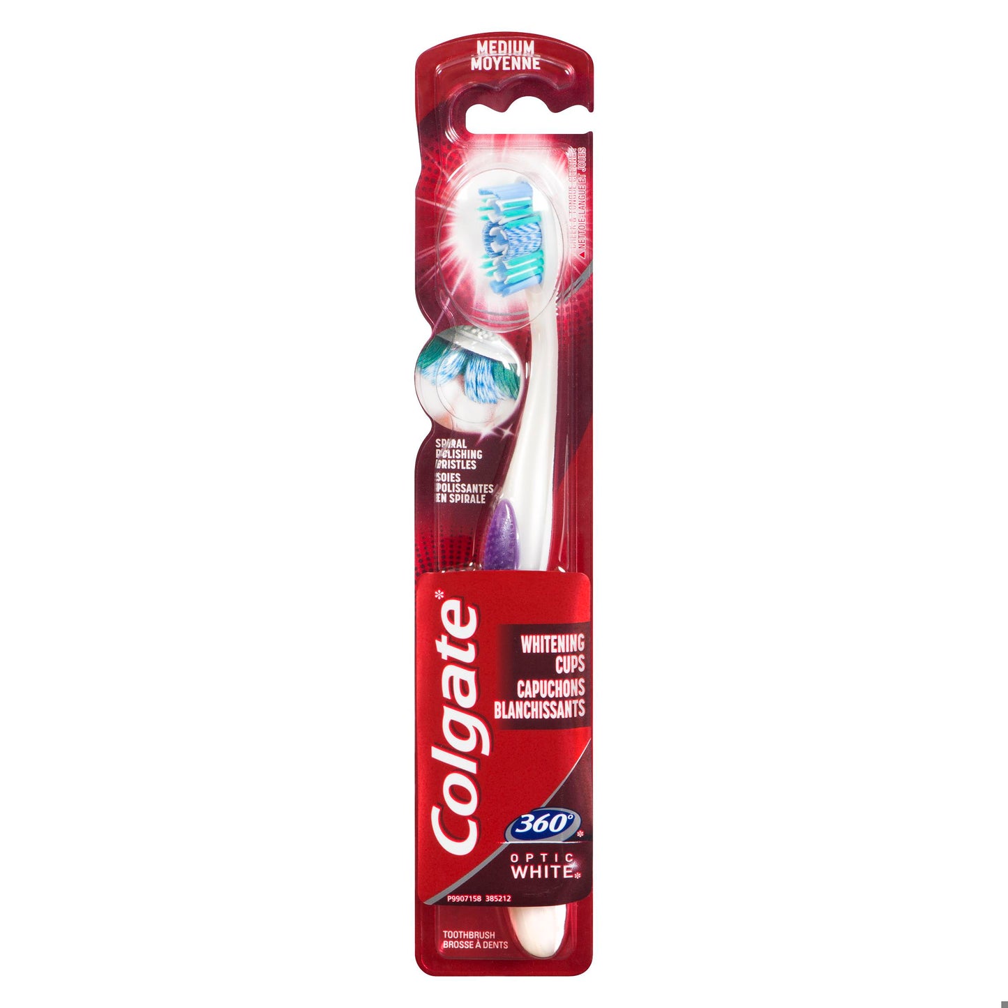 COLGATE TOOTHBRUSH 360 MANUAL OPTIC WHITE MEDIUM
