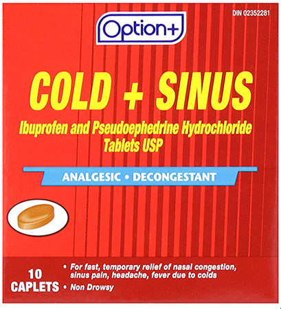 OPTION+ COLD & SINUS CPLT 10