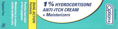 OPTION+ CR HYDROCORTISONE 1% 30G